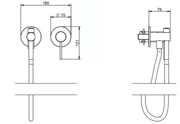 40MM - Stainless steel toilet-jet handspray with mixer tap by Rubinetterie Treemme - view 3
